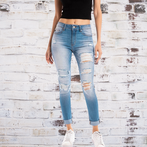 Kan Can Skinny Distressed Jeans