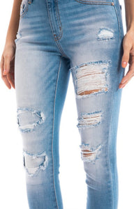 Kan Can Skinny Distressed Jeans