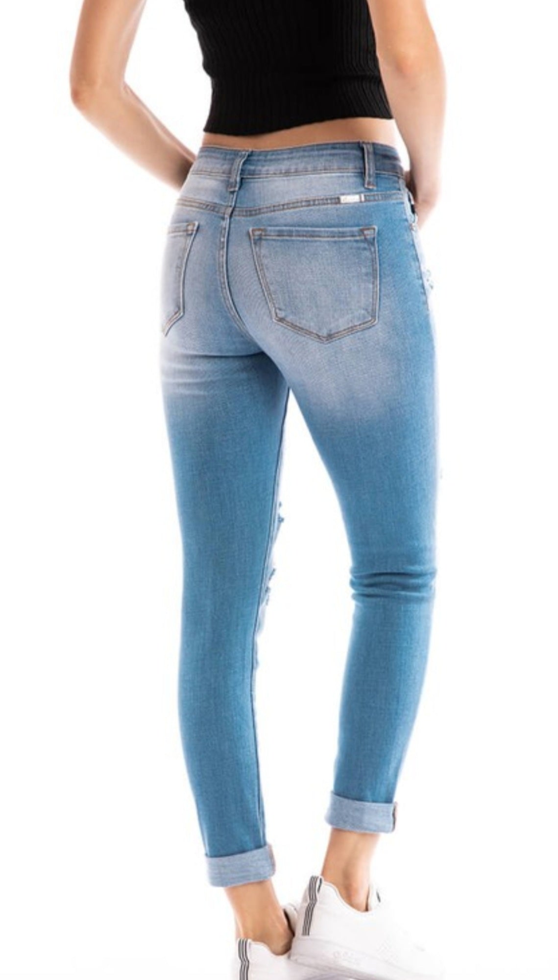 Kan Can Skinny Distressed Jeans