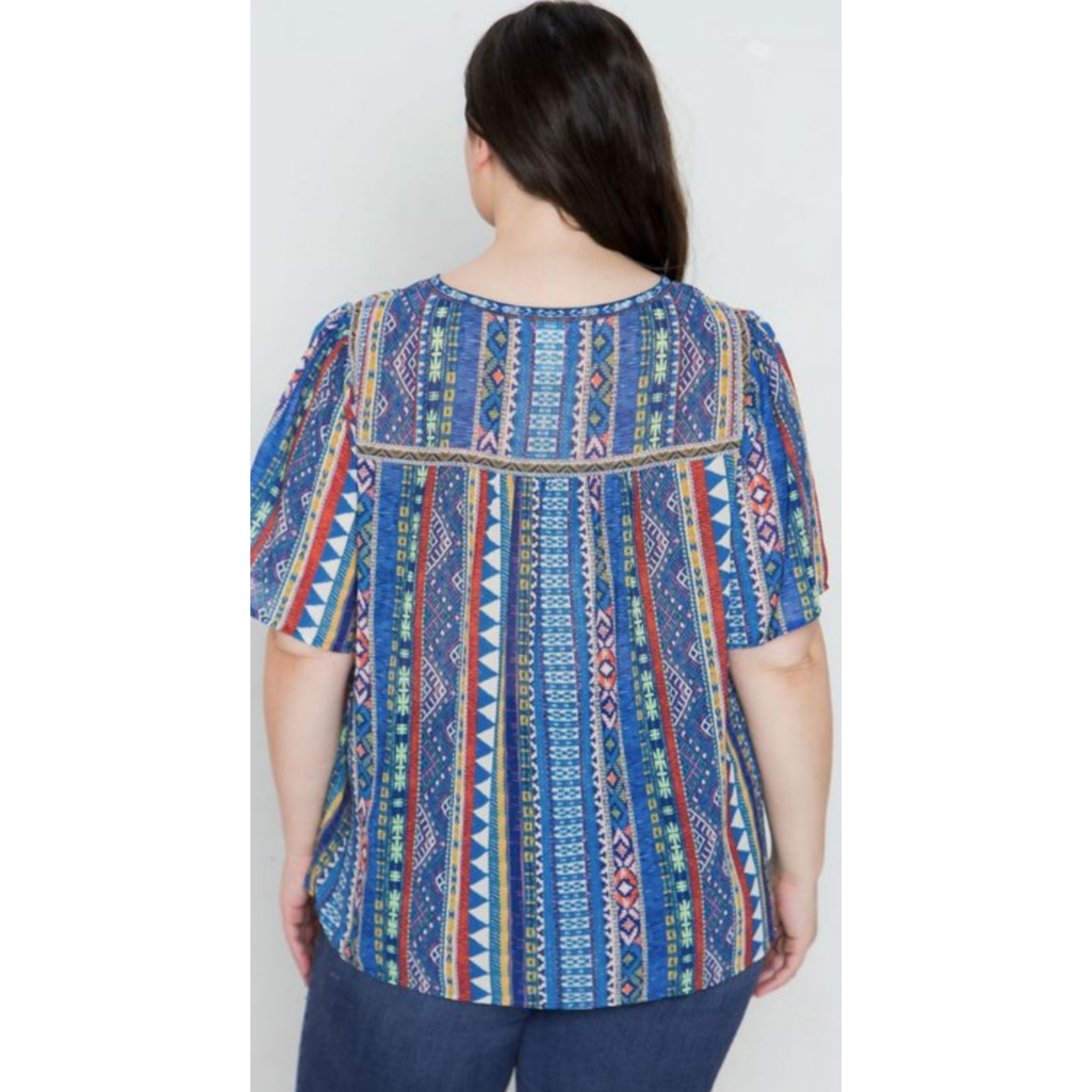Blue Tapestry Top