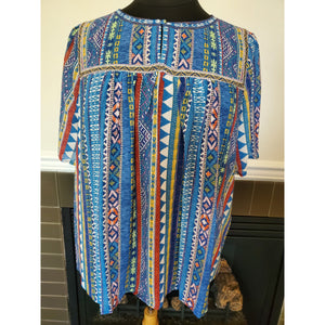 Blue Tapestry Top