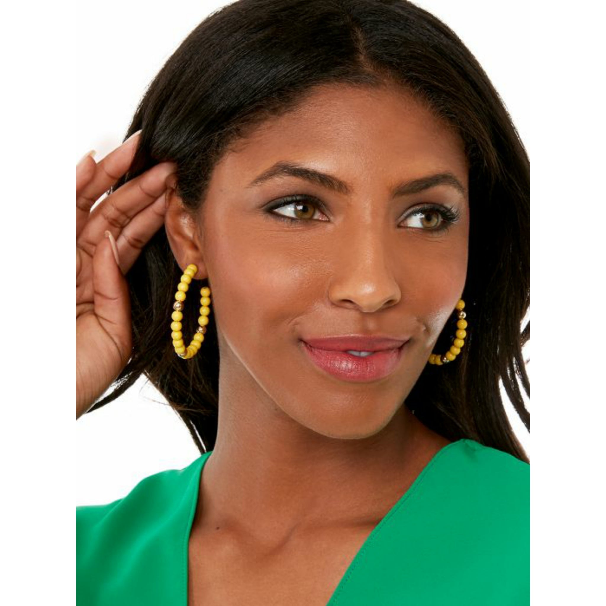 Beaded Hoop Earrings