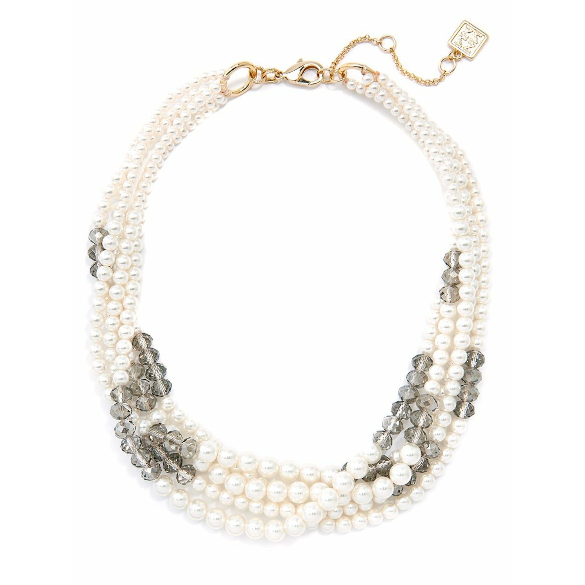 Pearls & Crystals Bib Necklace