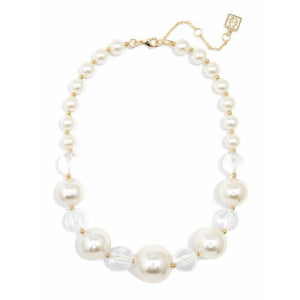 Pearl & Lucite Collar Necklace
