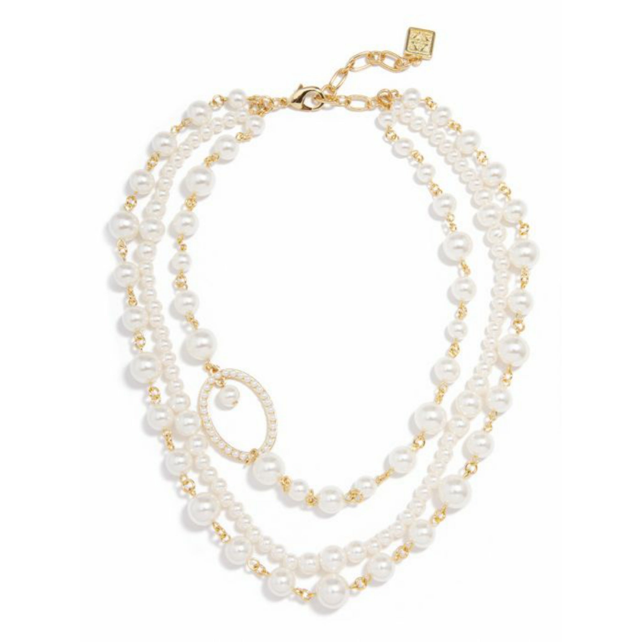 Three-Strand Pearl Collar Necklace
