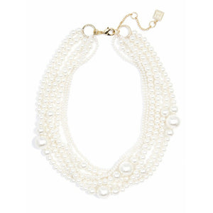 Layered Pearl Collar Necklace